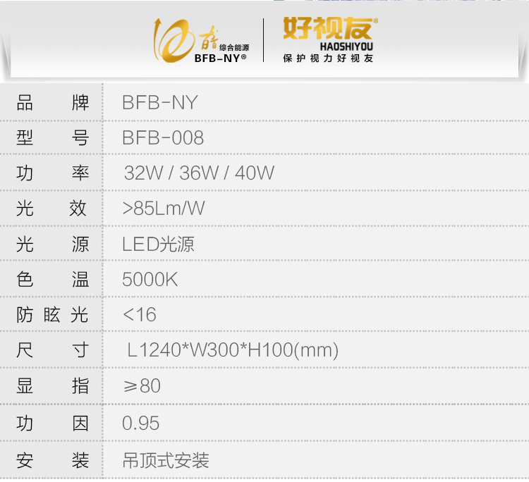 LED格栅教室灯盘