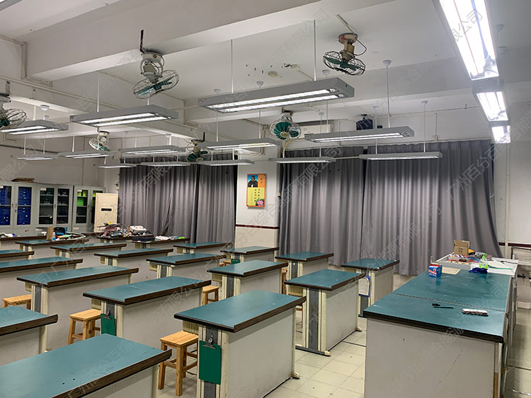 五羊中学物理实验室教室护眼灯光改造-2